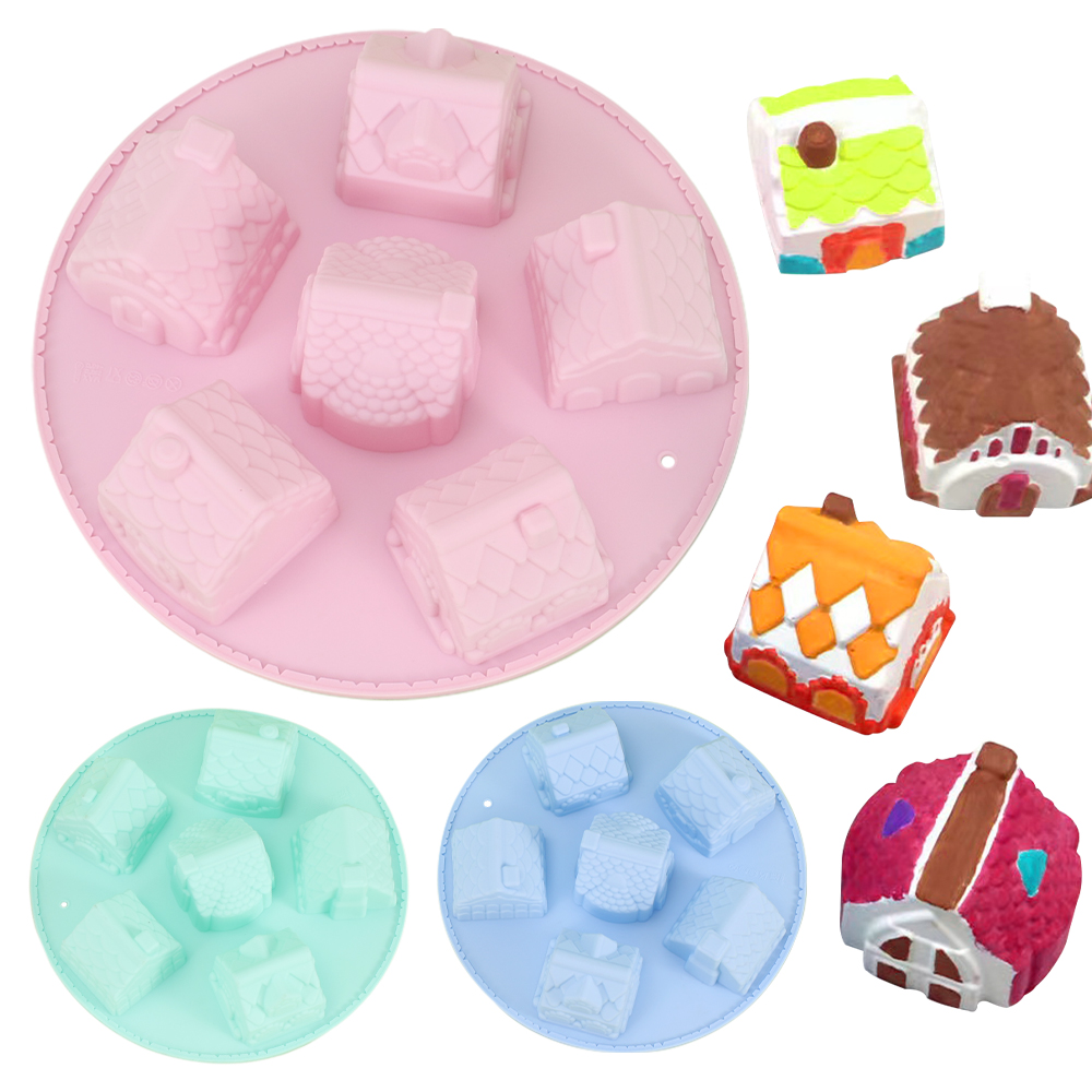 Home Fragrance Gingerbread - Silikonowa 6-worowa forma do domku z