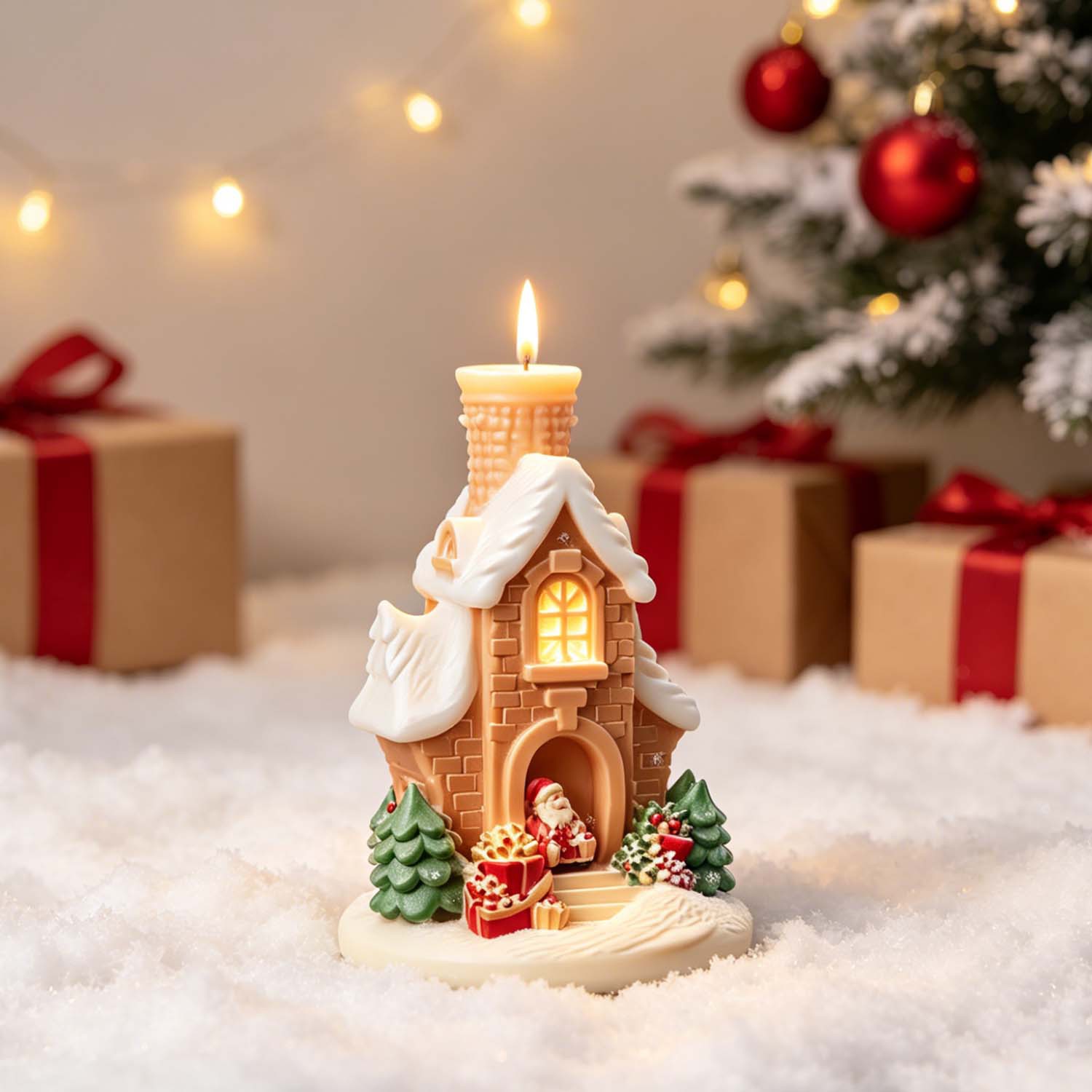 Home Fragrance Gingerbread - Forma silikonowa 3D Święty Mikołaj, świąteczny